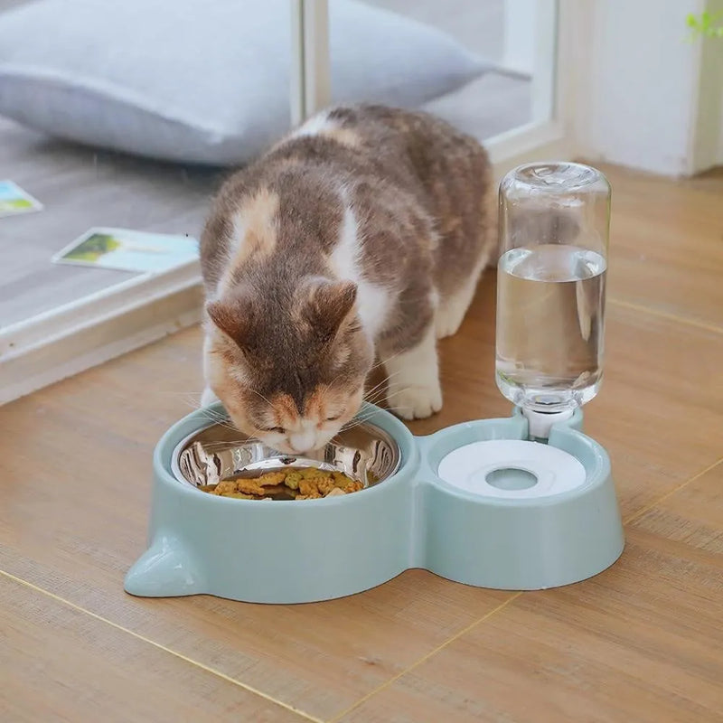 Comedouro e Bebedouro 2 em 1 para Cães e Gatos