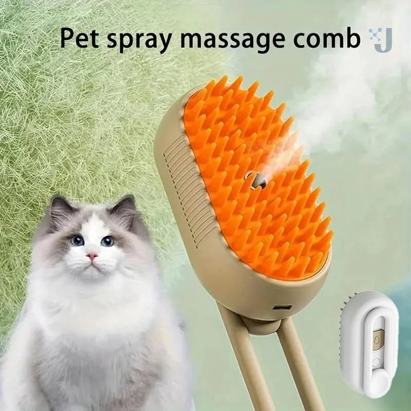 Escova de Massagem com Spray para Cães