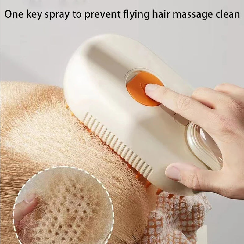 Escova de Massagem com Spray para Cães